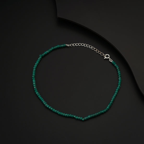 Semi Precious Green Onyx Anklet