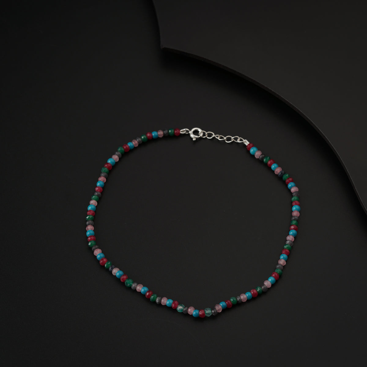 Multicolor Semi Precious Stones Anklet