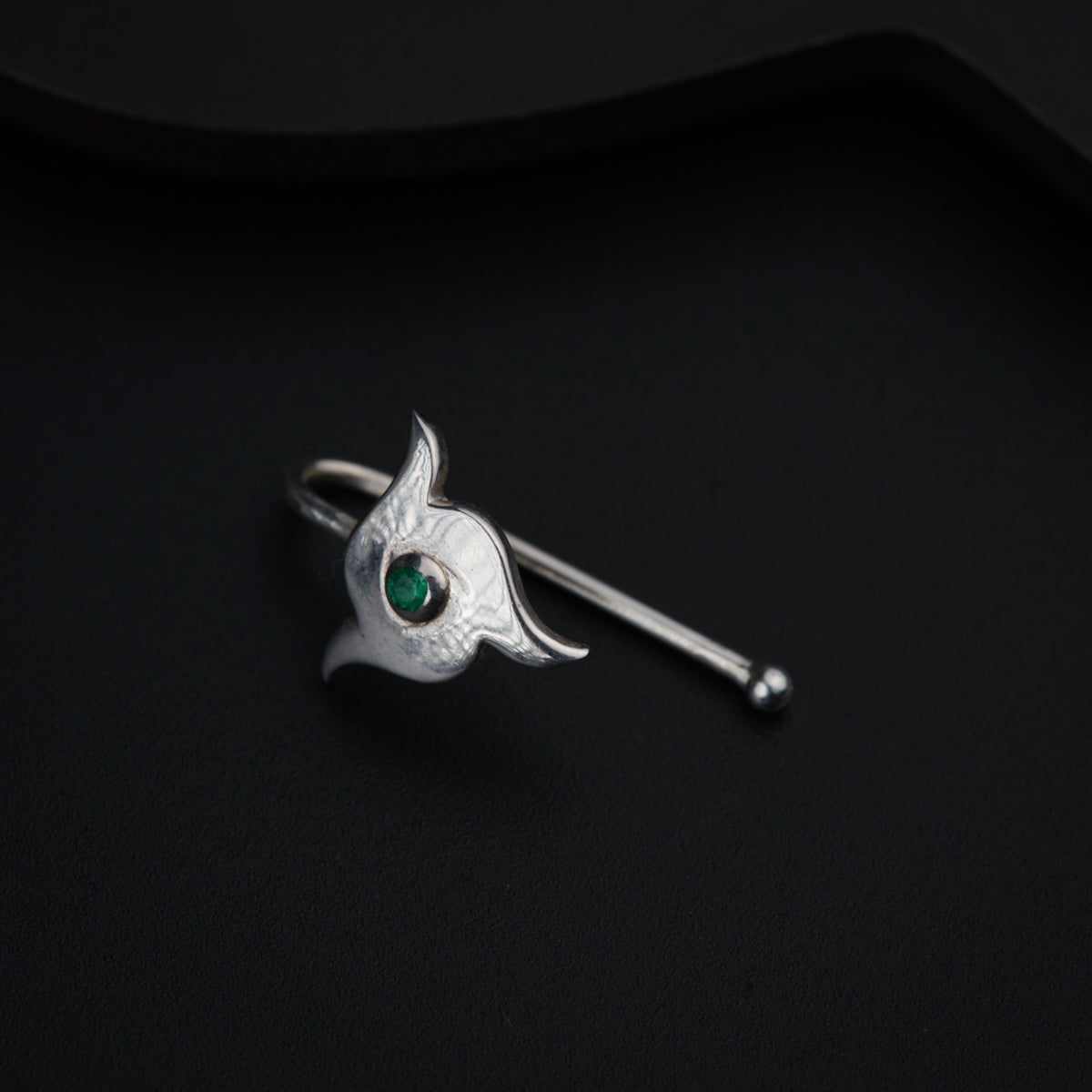 Silver Nakshatra Nose pin (Clip on)