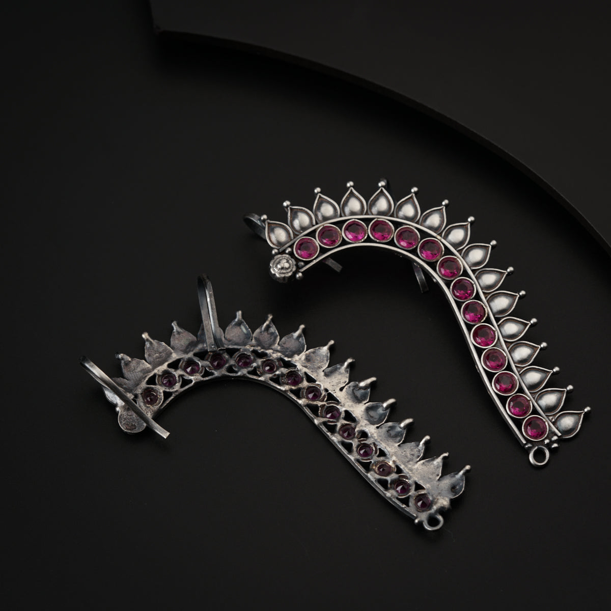 Silver Ghumat Earcuffs