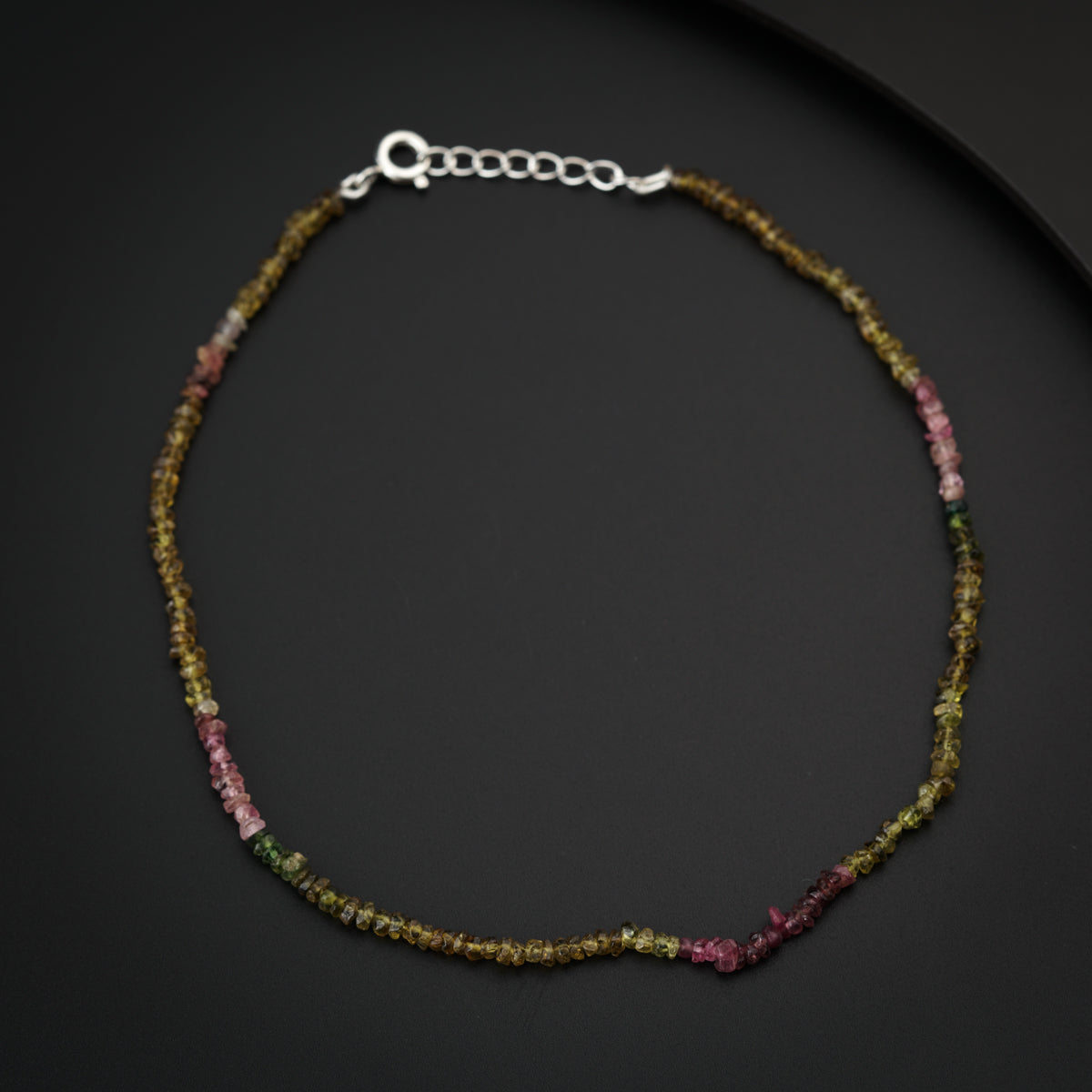 Multicolor Semi Precious Stones Anklet