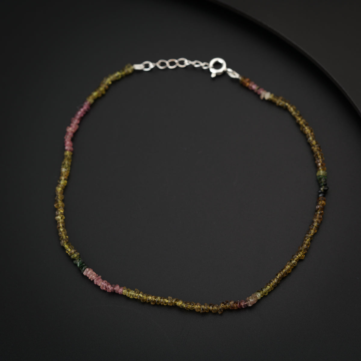 Multicolor Semi Precious Stones Anklet