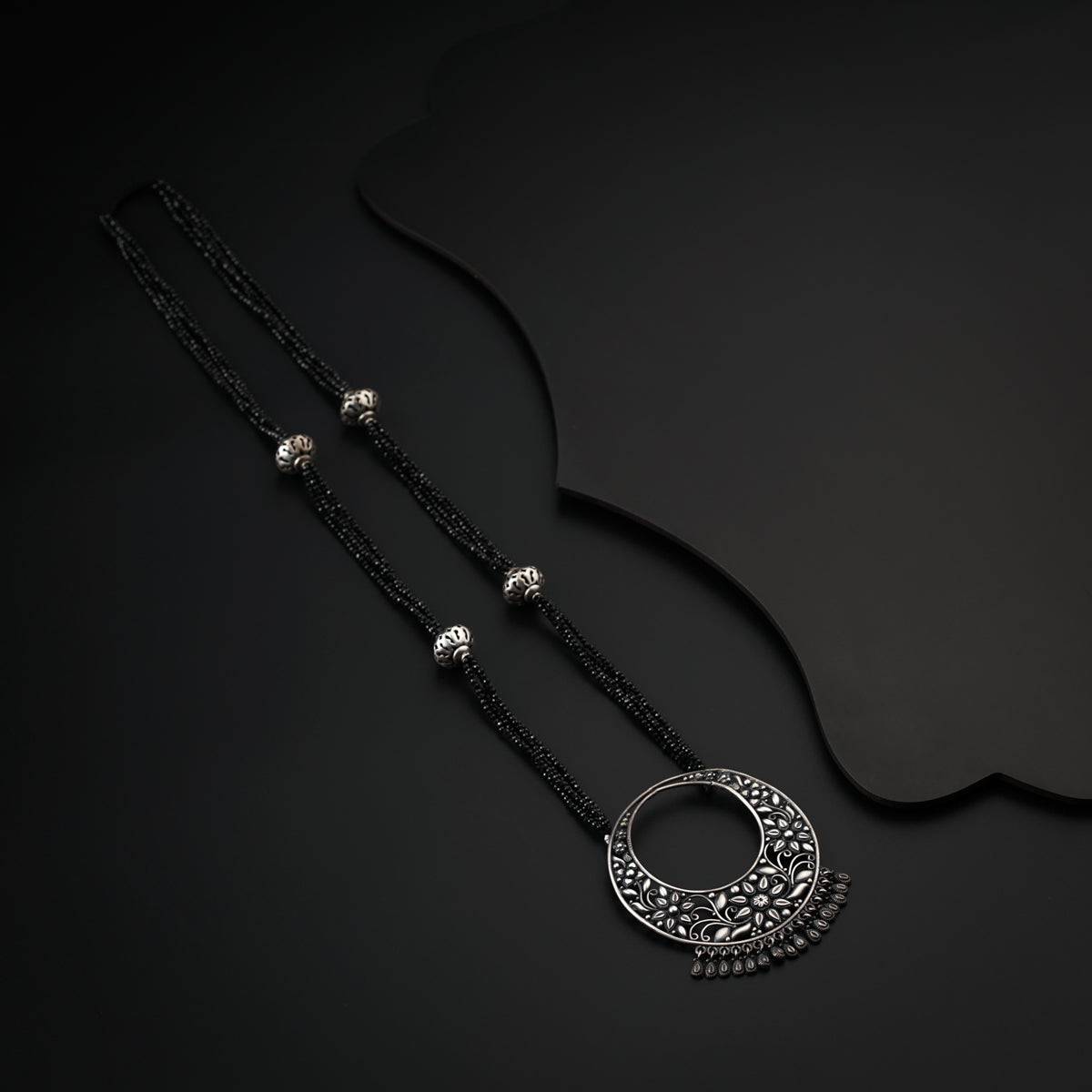 Silver Chandbali Necklace