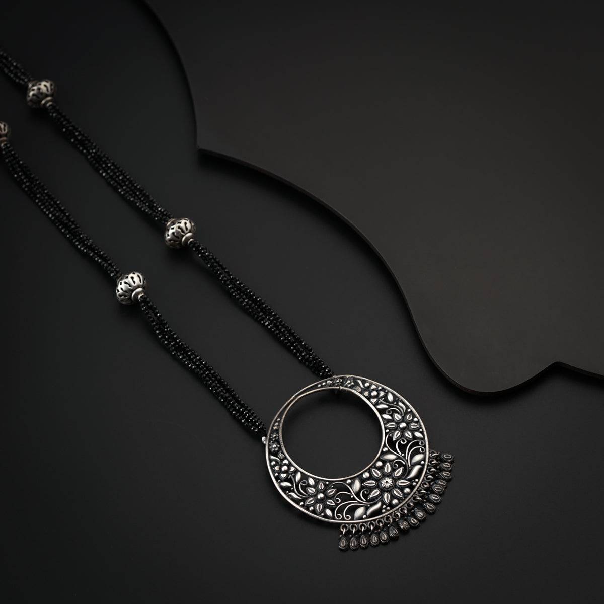 Silver Chandbali Necklace