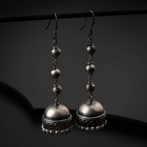 Silver Bead Jhumki Big