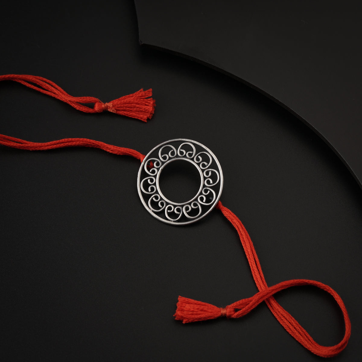 Silver Round Rakhi/Pendant