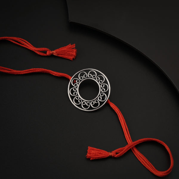 Silver Round Rakhi/Pendant