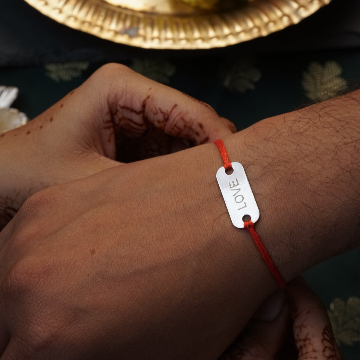Silver LOVE Rakhi