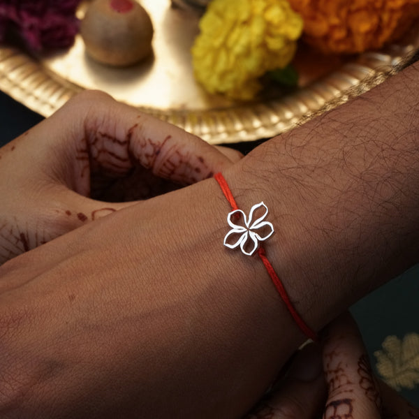 Handmade Silver Rakhi: Sadafuli