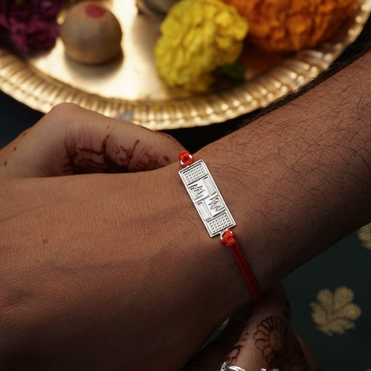 Silver Stripe Rakhi