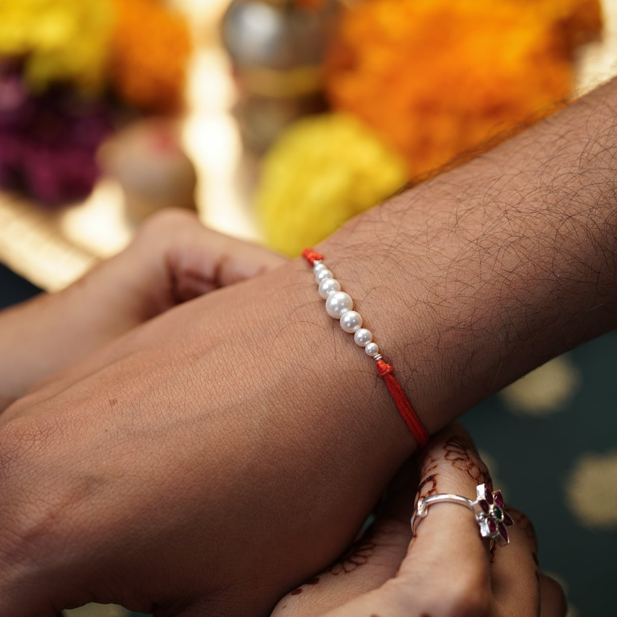 Handmade Pearl Rakhi