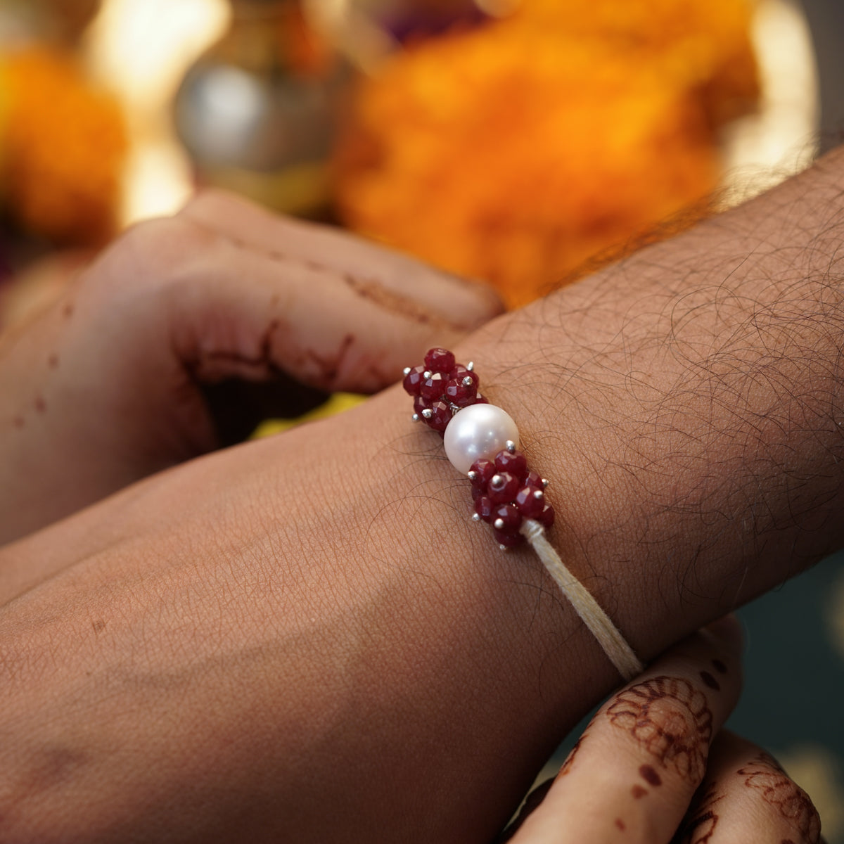Handmade Garnet Rakhi