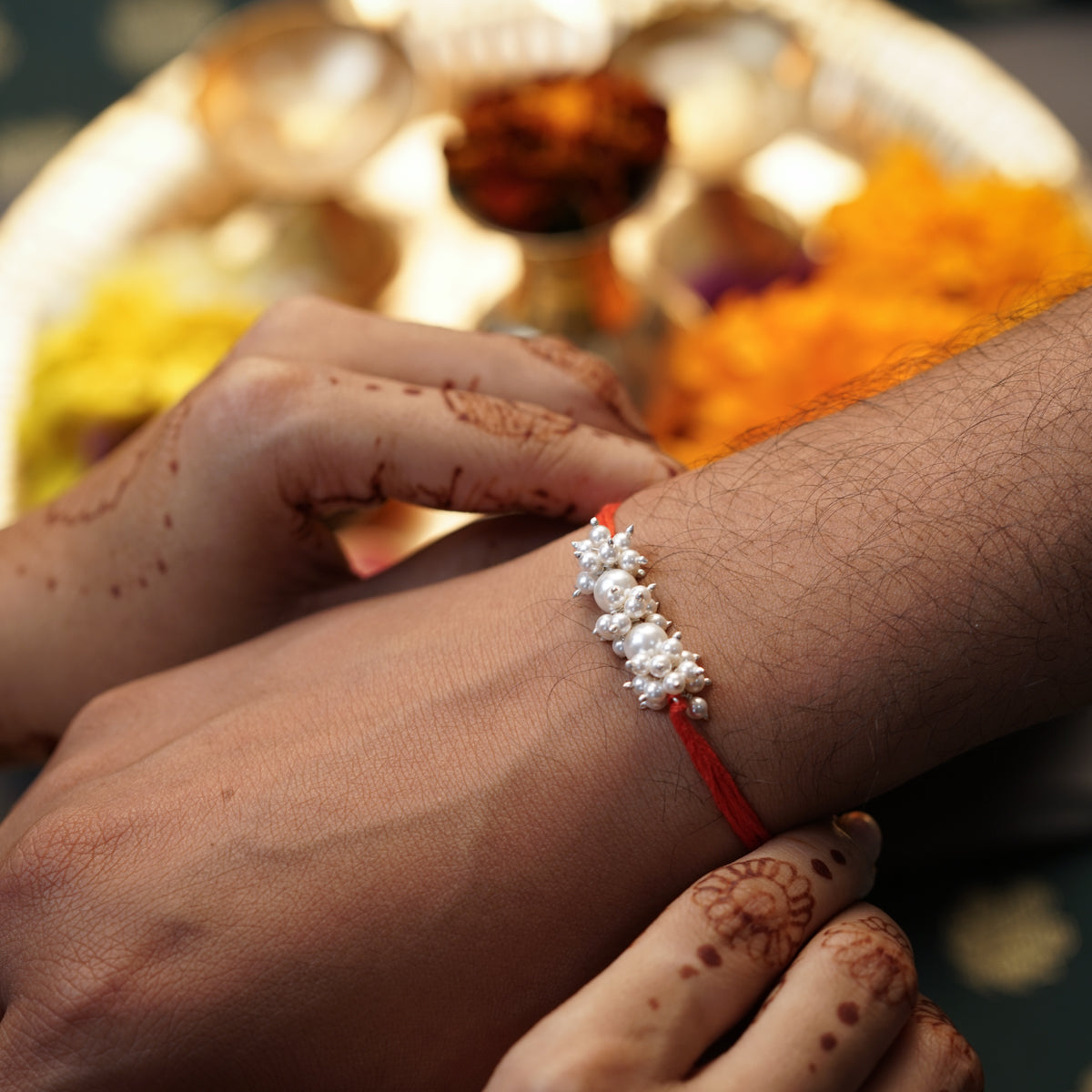 Handmade Pearl Rakhi