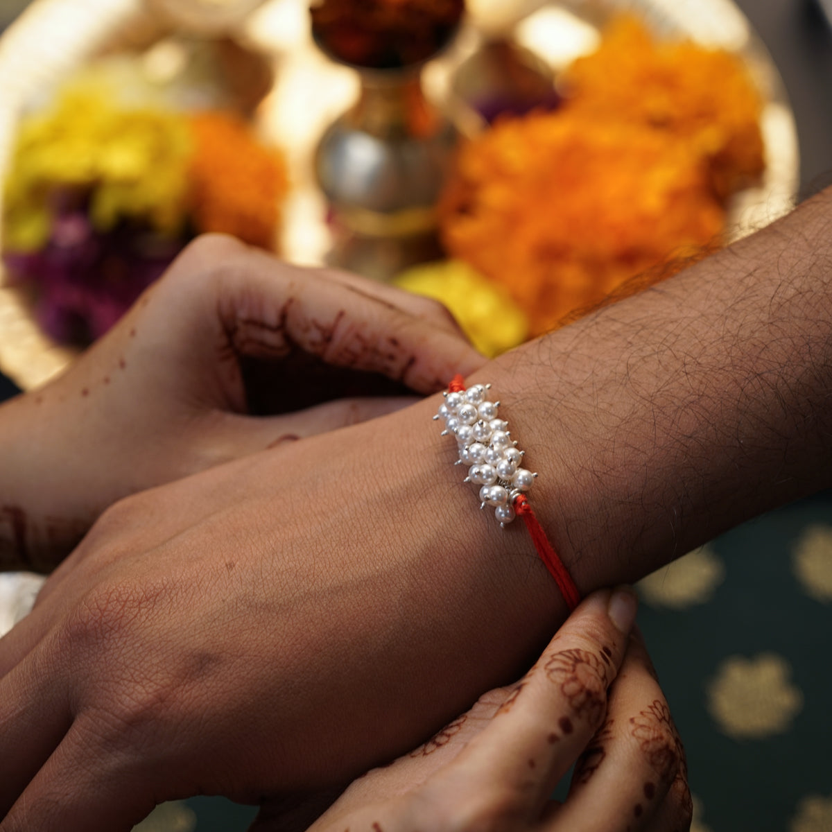 Handmade Pearl Rakhi