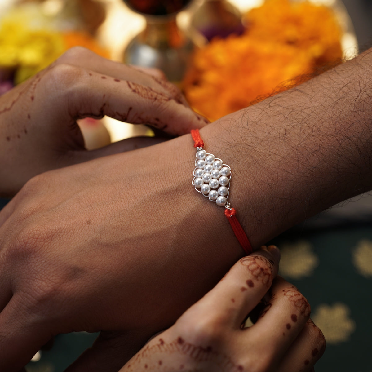 Handmade Pearl Rakhi