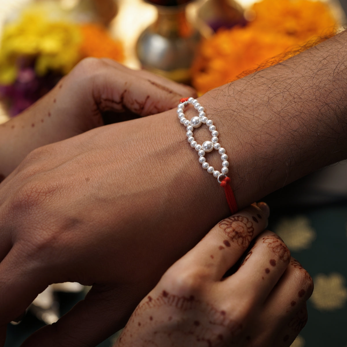 Handmade Pearl Rakhi