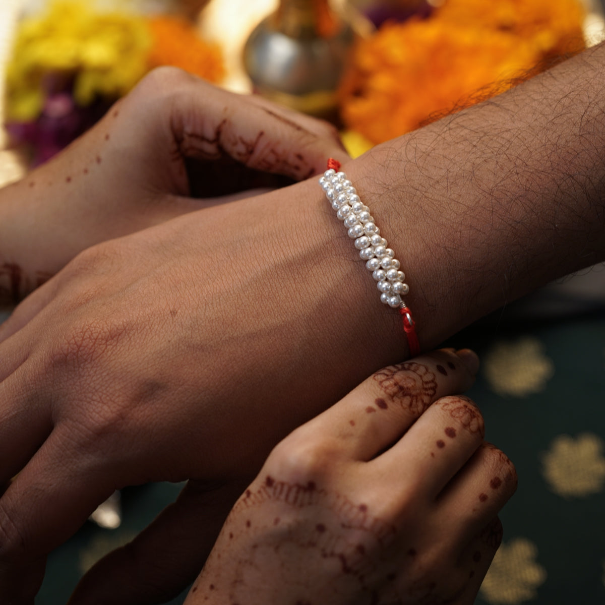 Handmade Pearl Rakhi