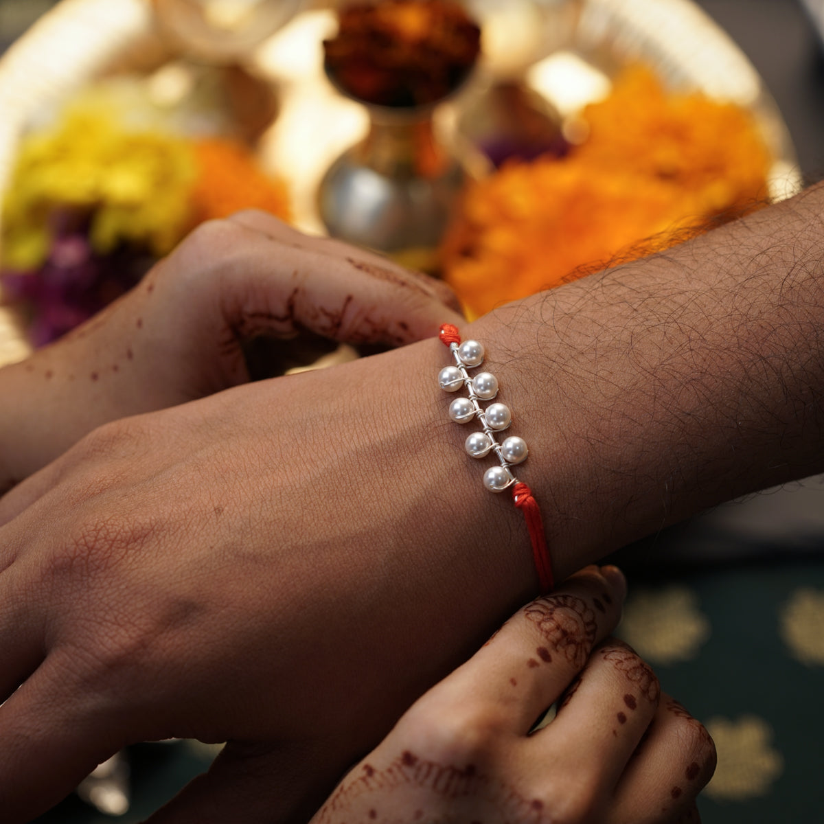 Handmade Pearl Rakhi
