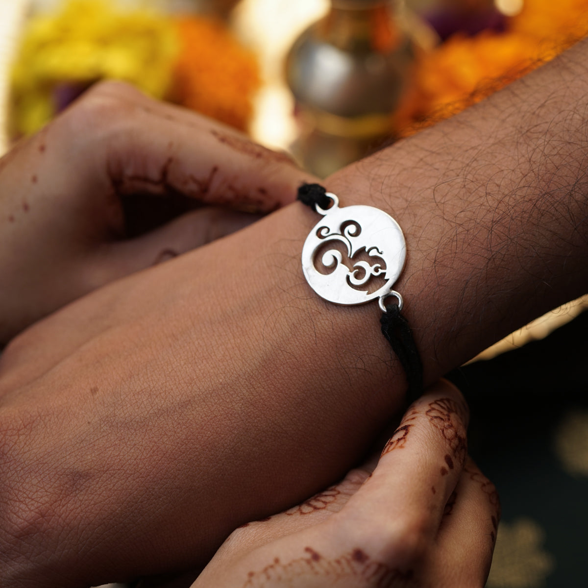 Aquarius / कुंभ Silver Bracelet for Men