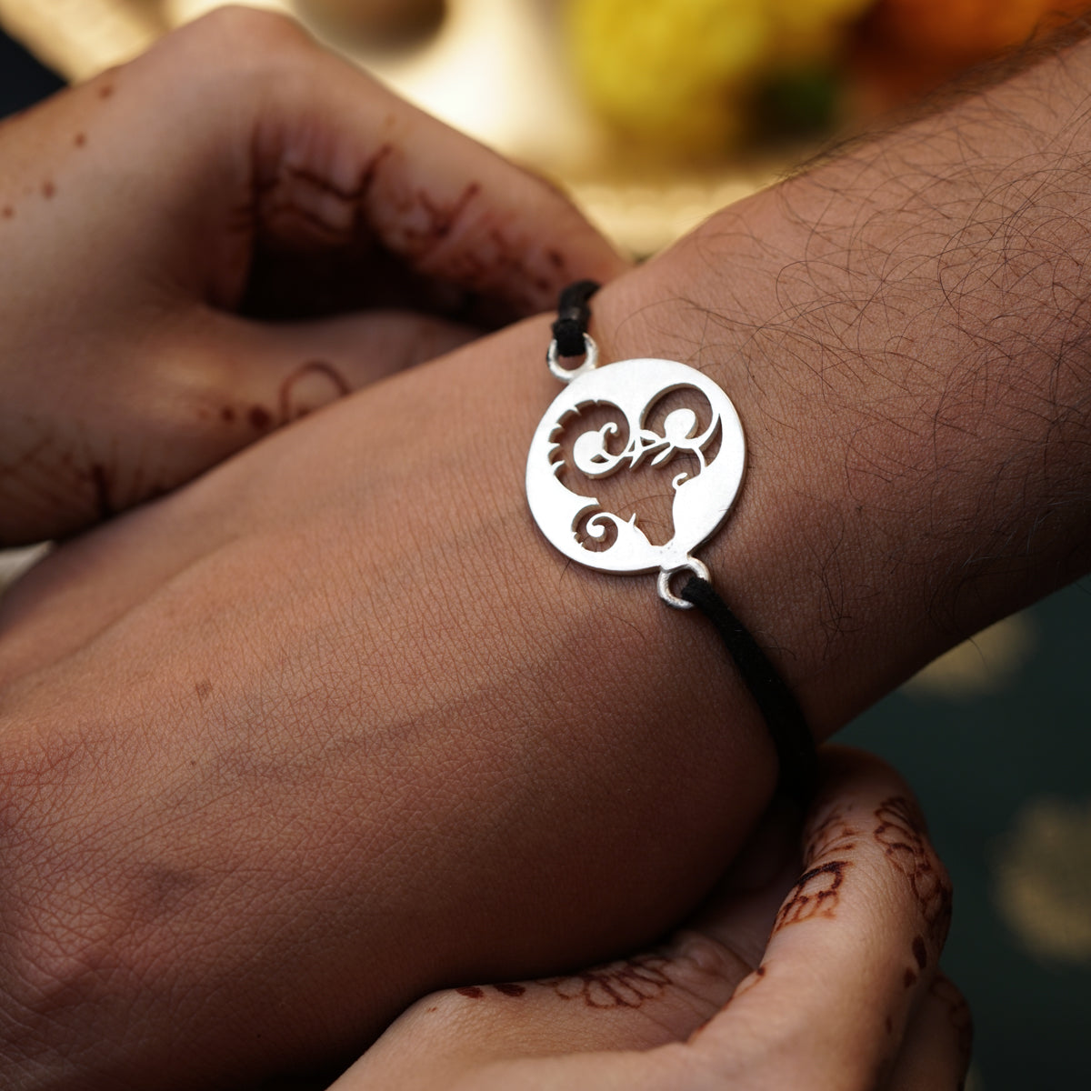 Capricorn / मकर Silver Bracelet for Men