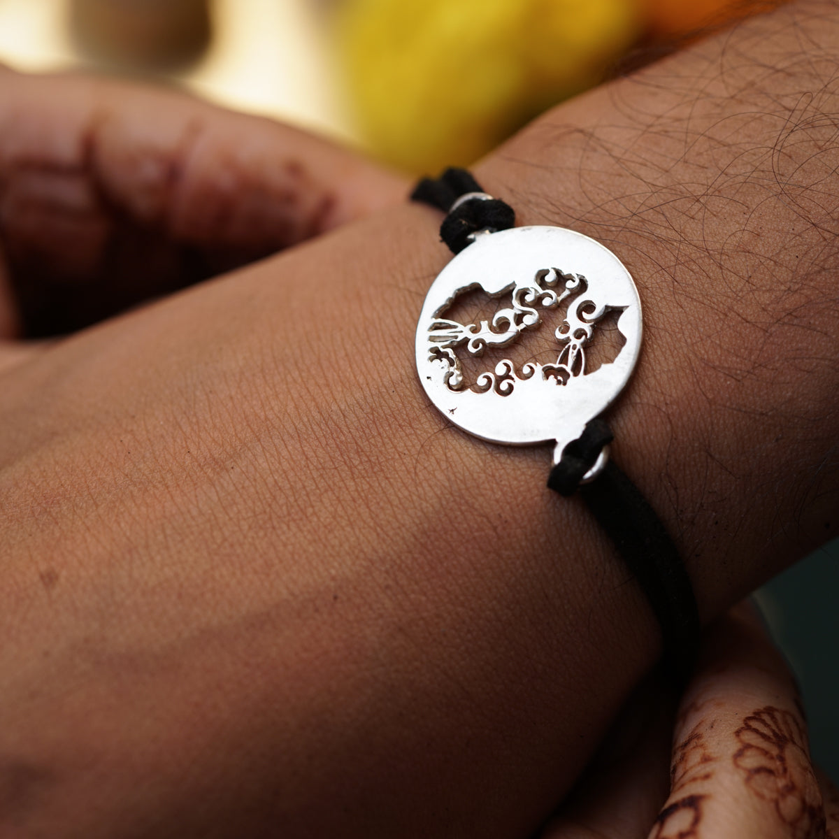 Gemini / मिथून Silver Bracelet for Men