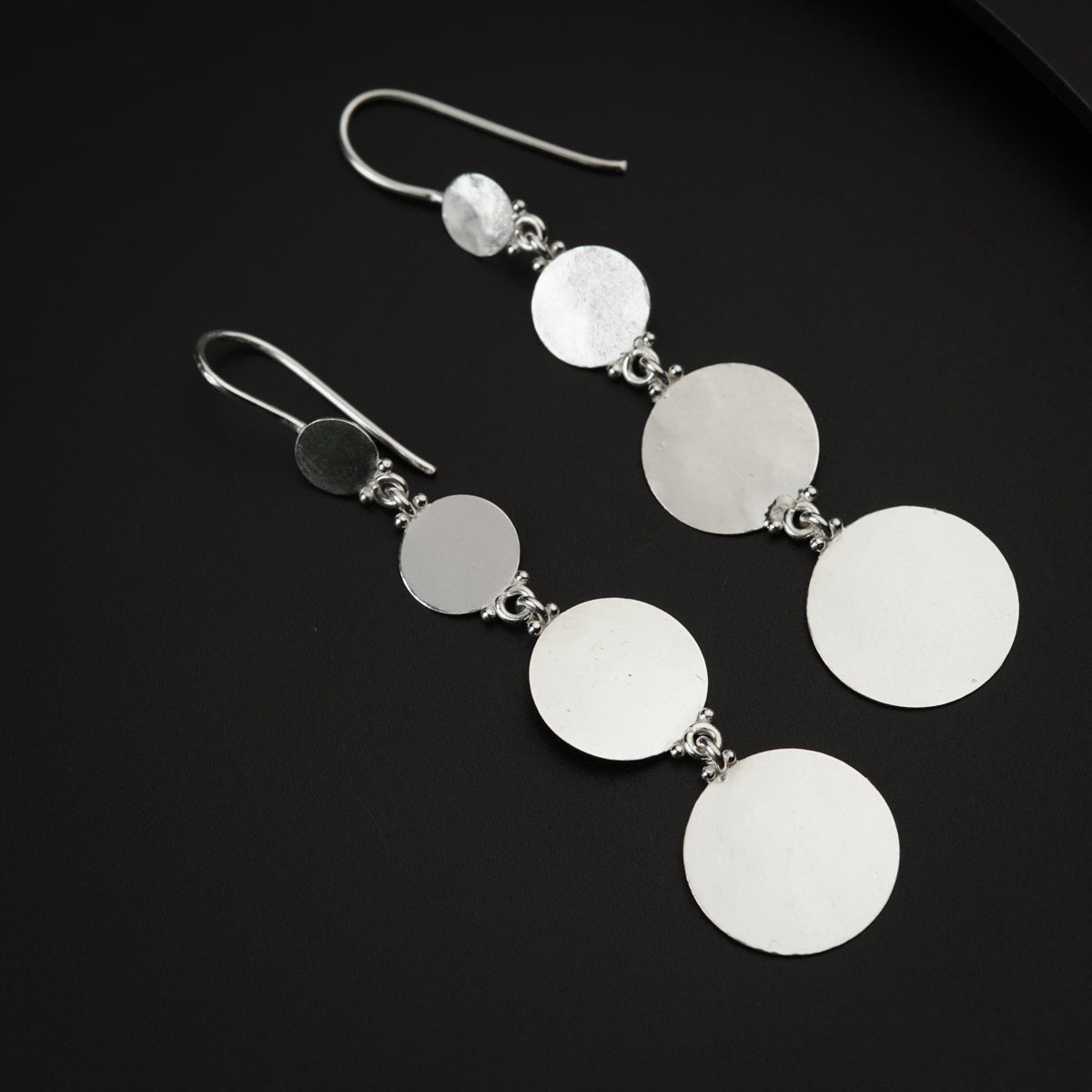Silver Disc Earrings