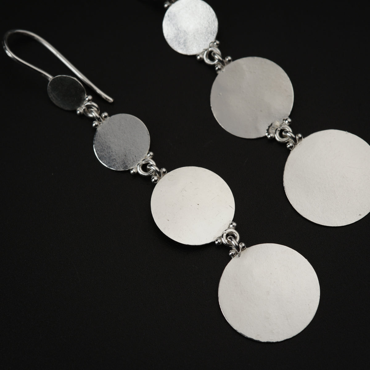 Silver Disc Earrings