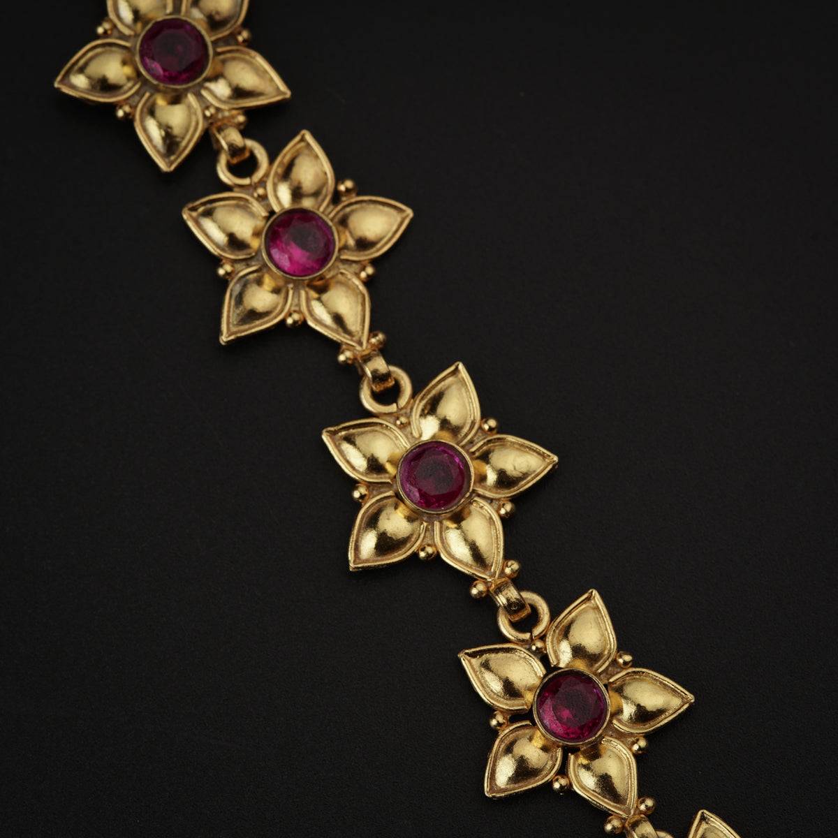 Prajakta Haar Set ( Gold plated Prajakta Flower Necklace Set )