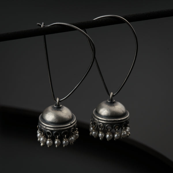 Oxidized Silver Jhumki: Big
