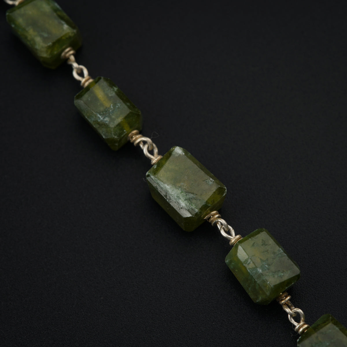 Silver Parrot Necklace with Vasonite stones