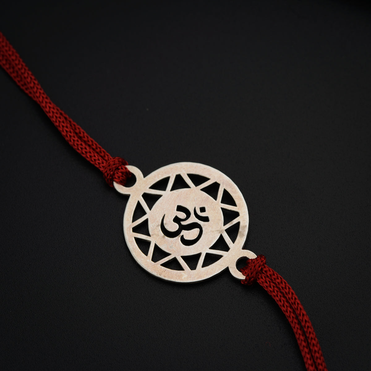 Handcrafted Silver Rakhi: Om