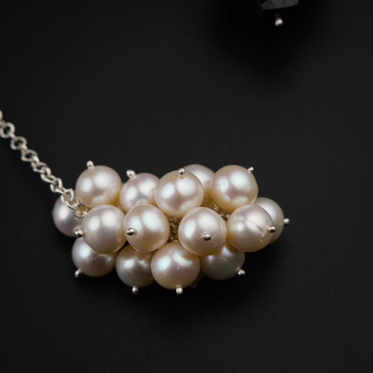 Tie and Wear Necklace: Fresh water Pearls And Black Spinel
