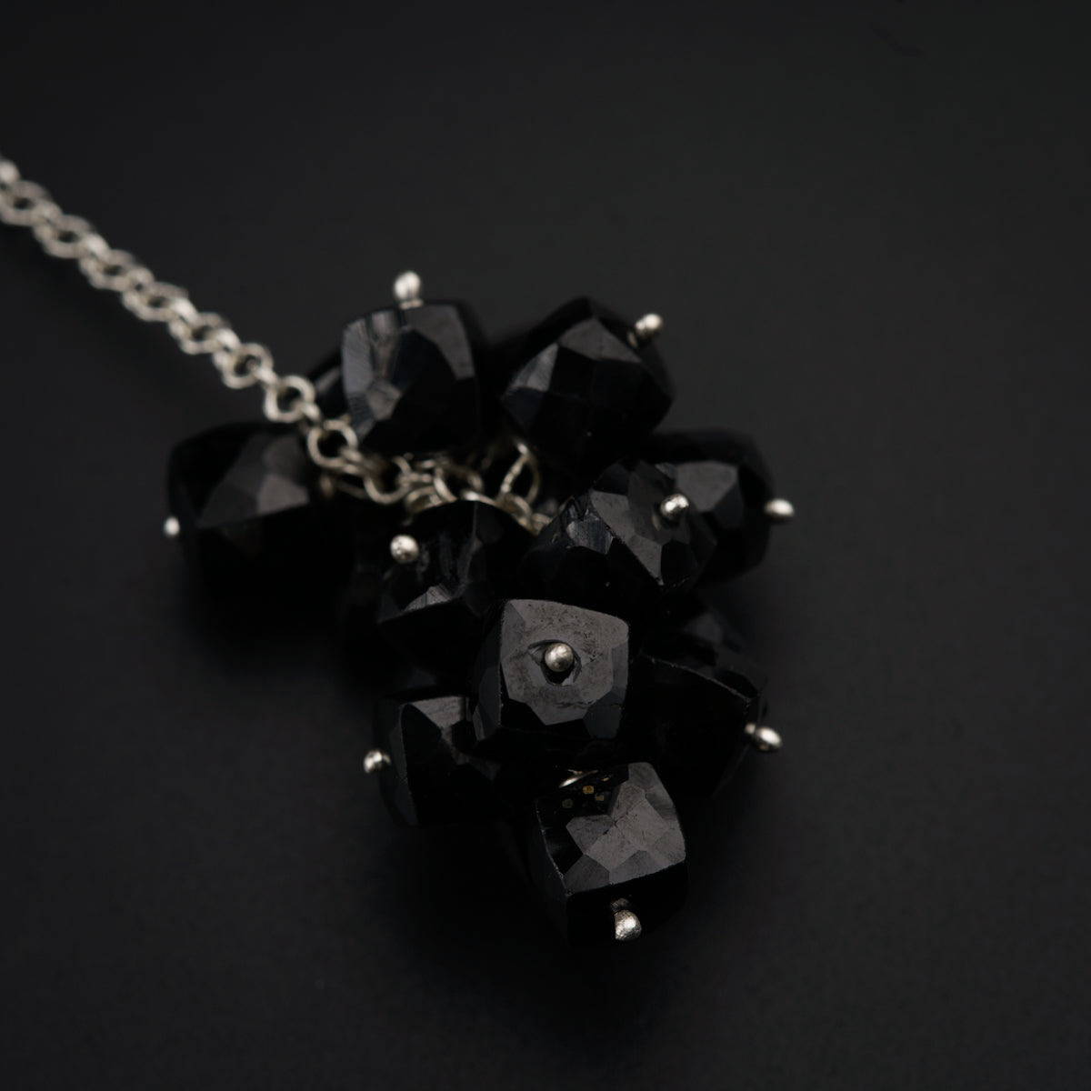 Tie and Wear Necklace: Fresh water Pearls And Black Spinel