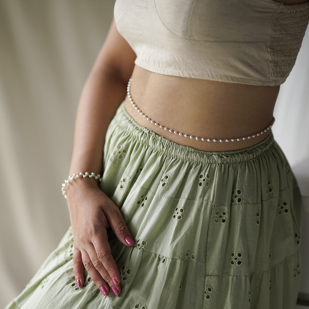 Waist chain / Kamar bandh with Pearl Ganthan