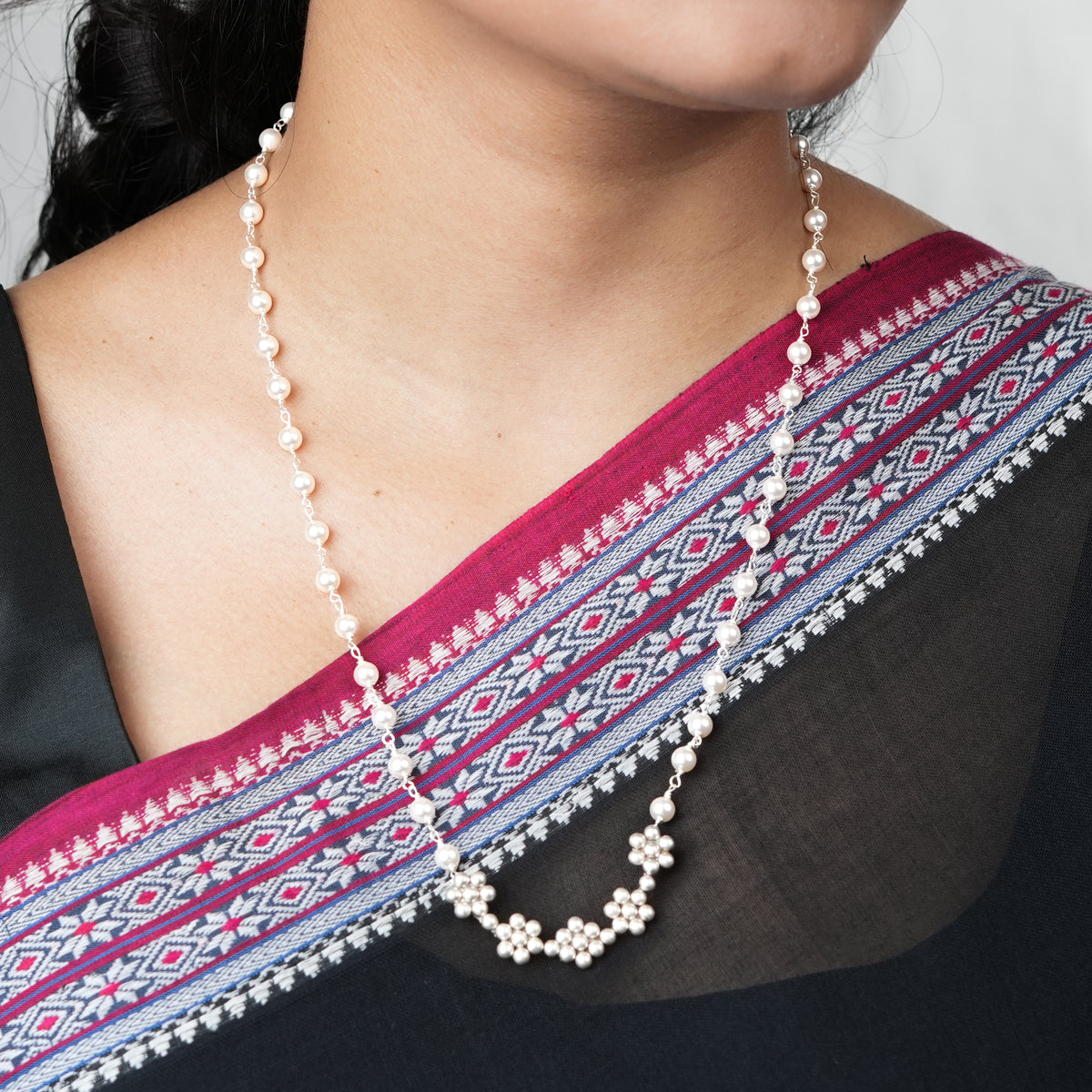 Kudi Pearl Ganthan Set | 92.5 Silver