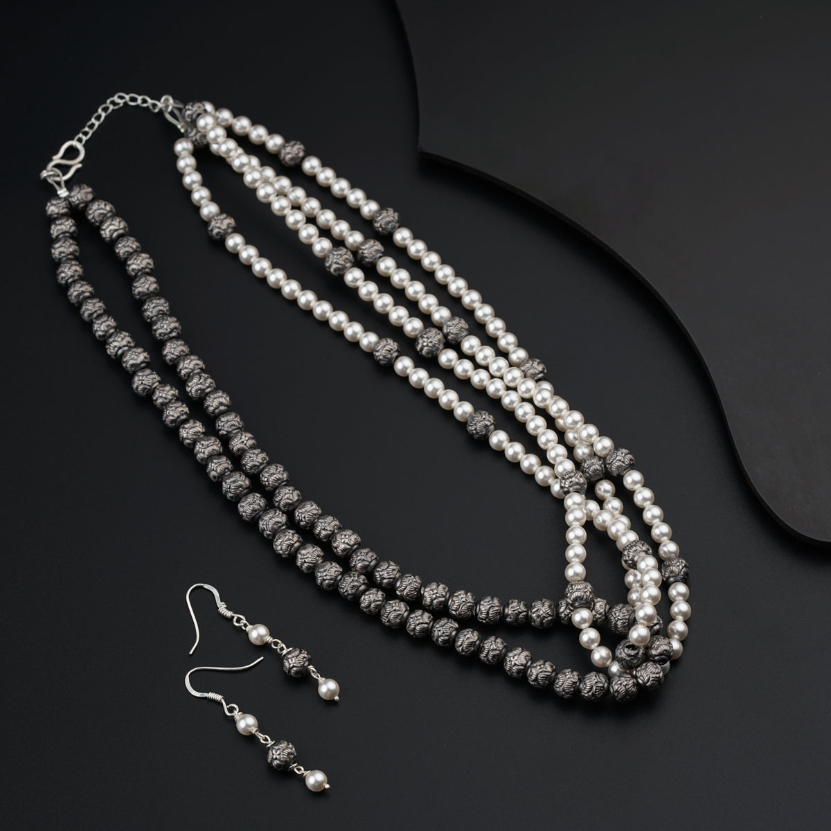Twisted Pearl and Silver Set