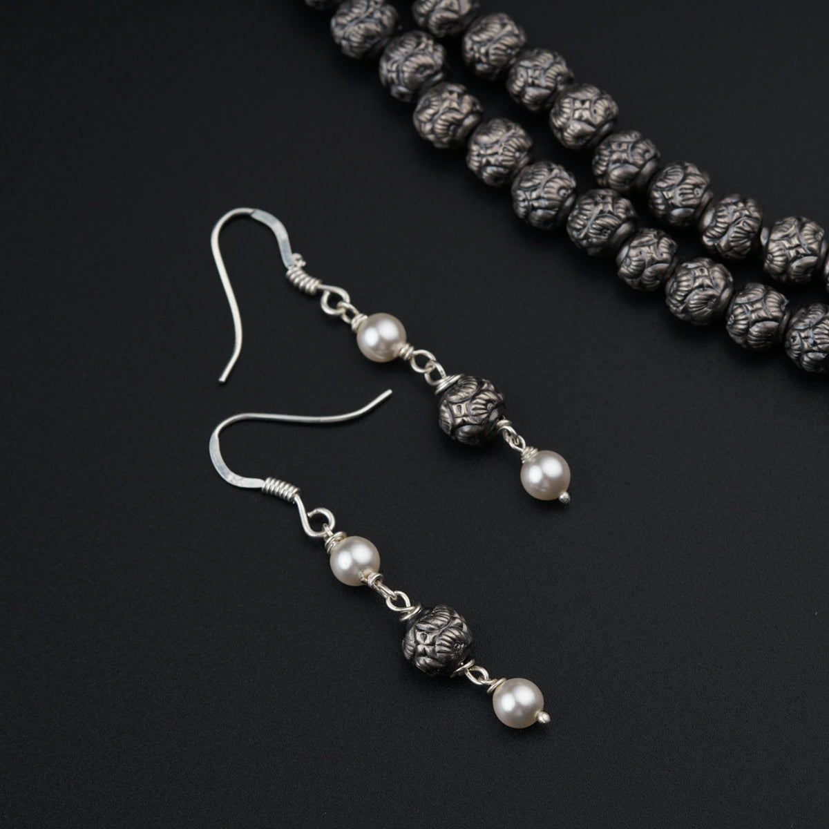 Twisted Pearl and Silver Set