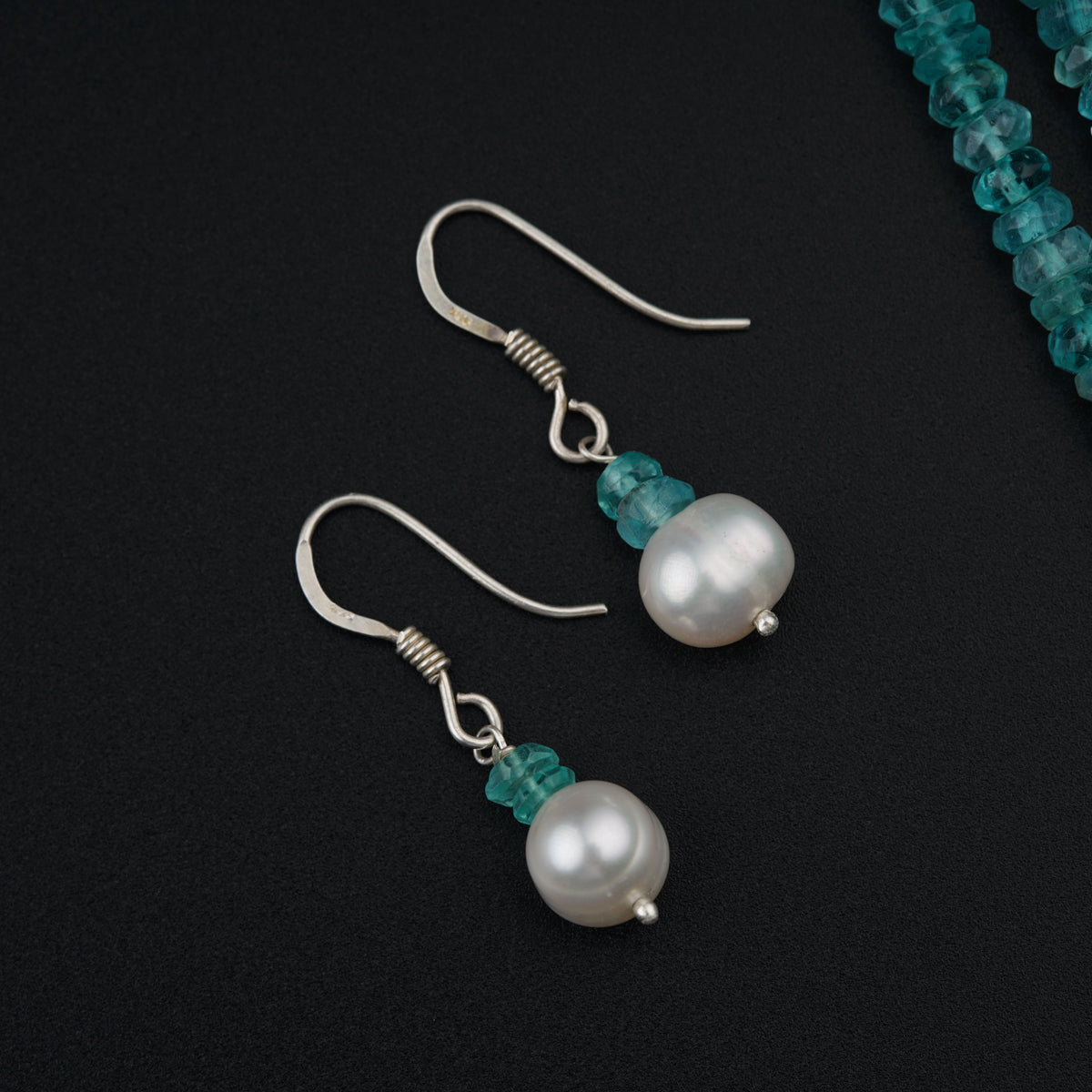 Blue Jade and Pearls Set