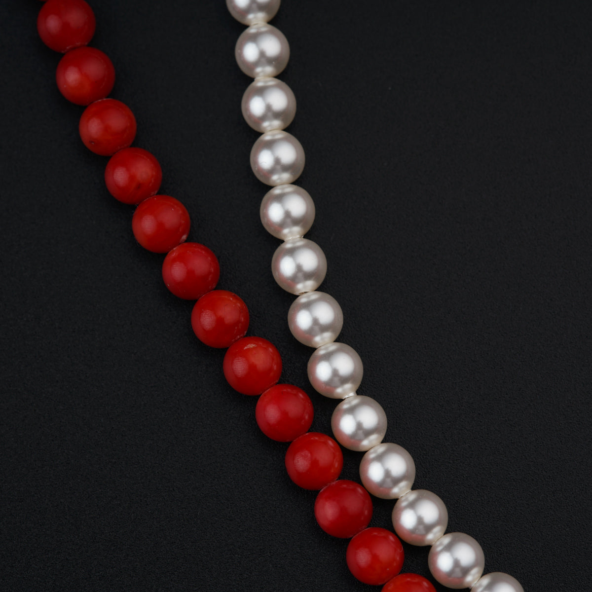 Twisted Coral and Pearl Set