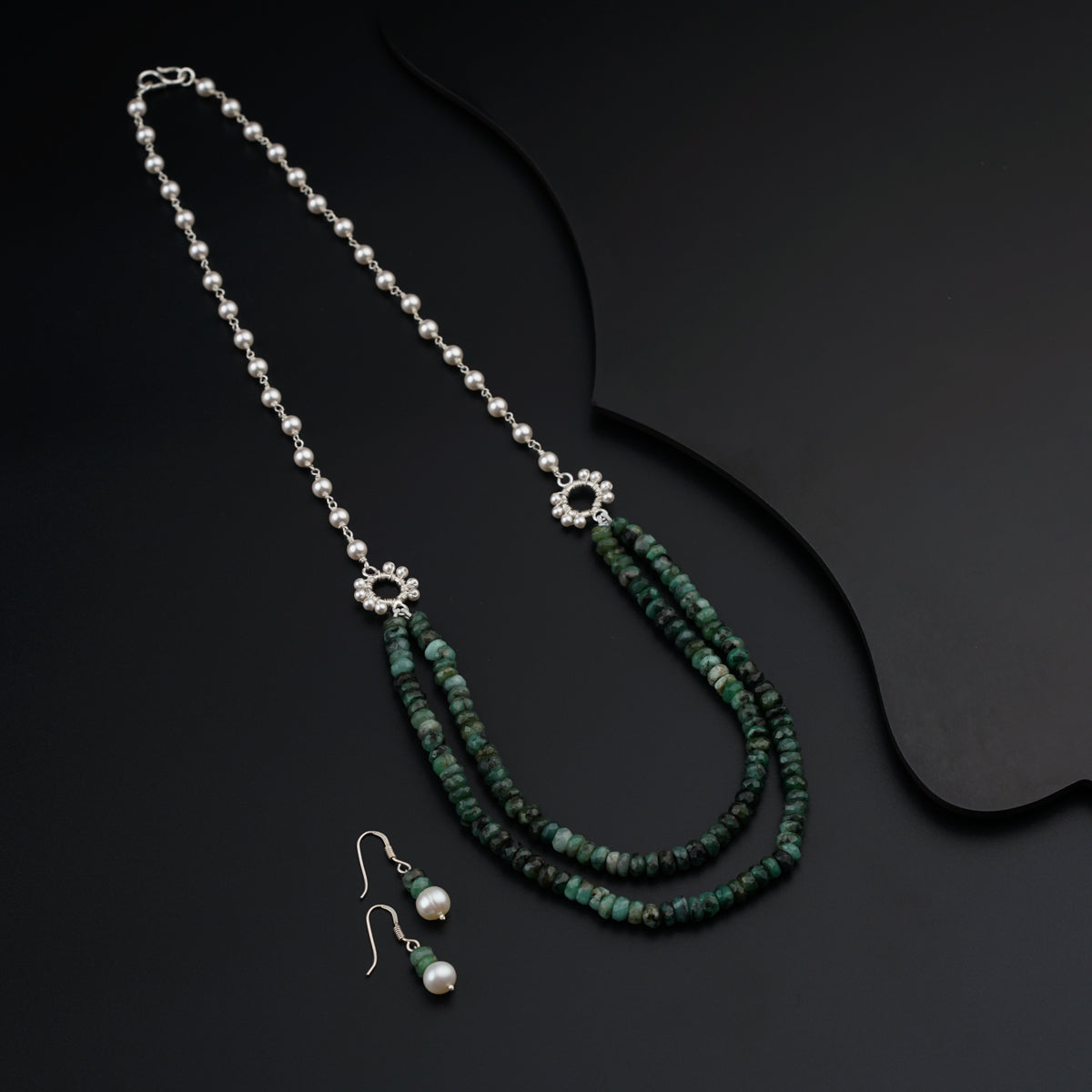 Emerald And Pearl Set