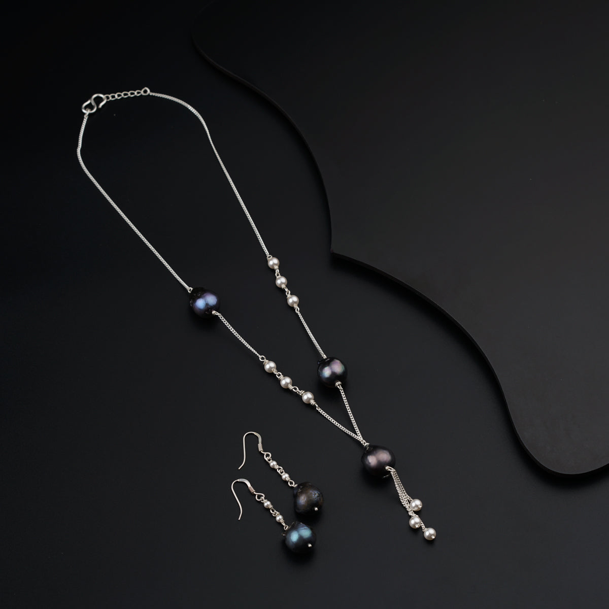 Silver Set with Baroque Pearls