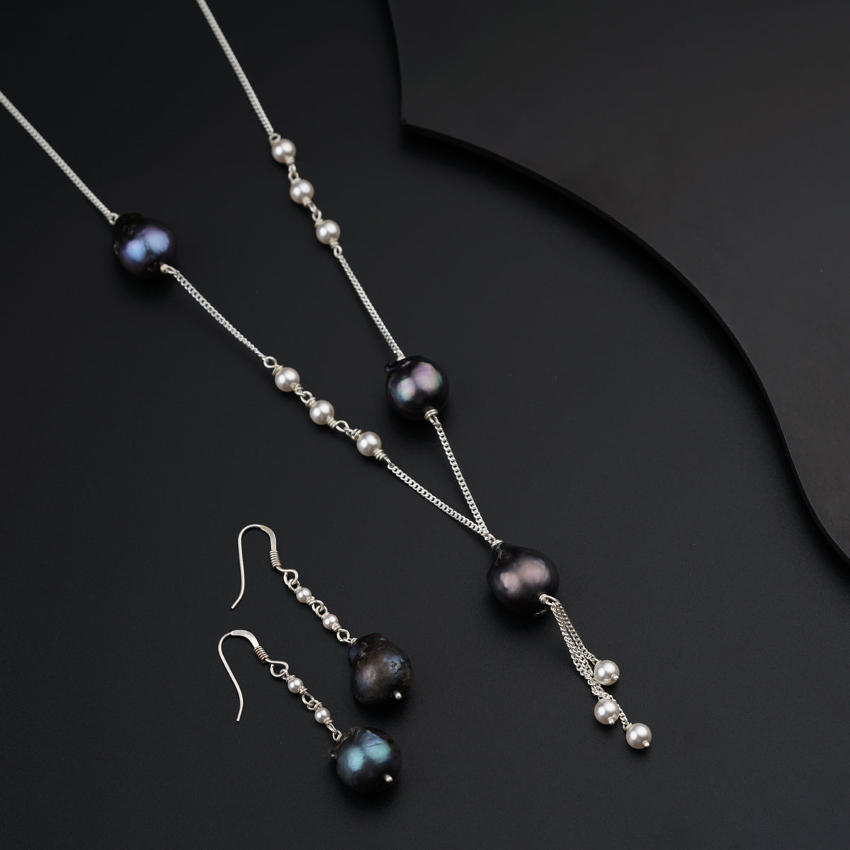 Silver Set with Baroque Pearls