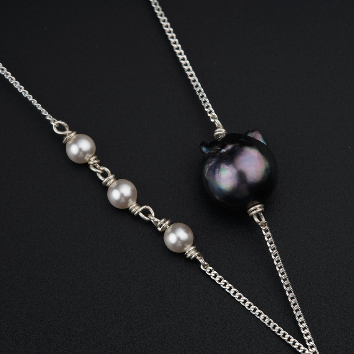 Silver Set with Baroque Pearls
