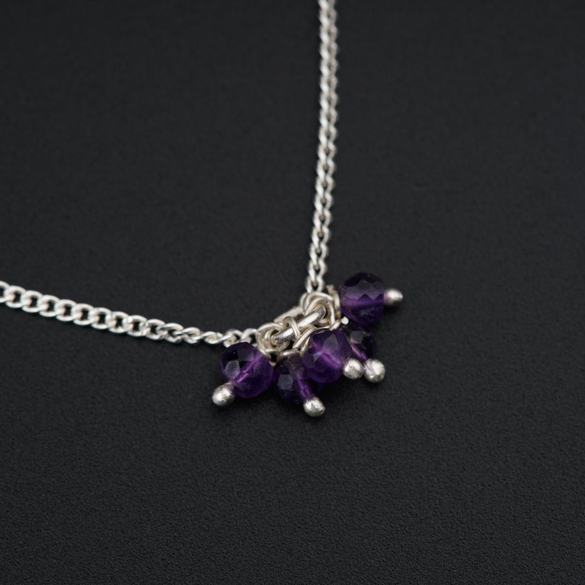 Silver Set with Amethyst Bunches