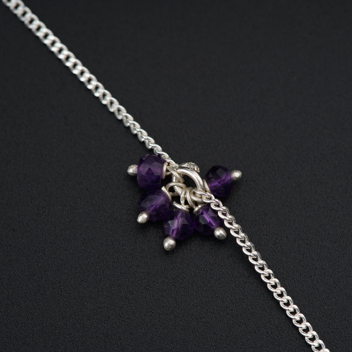 Silver Set with Amethyst Bunches