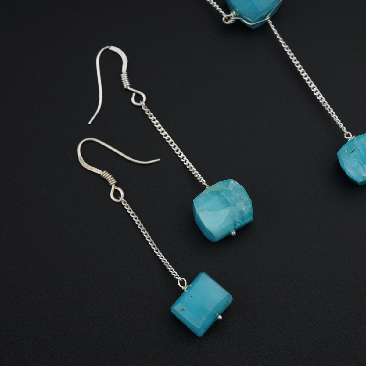Silver Set with Larimar stones