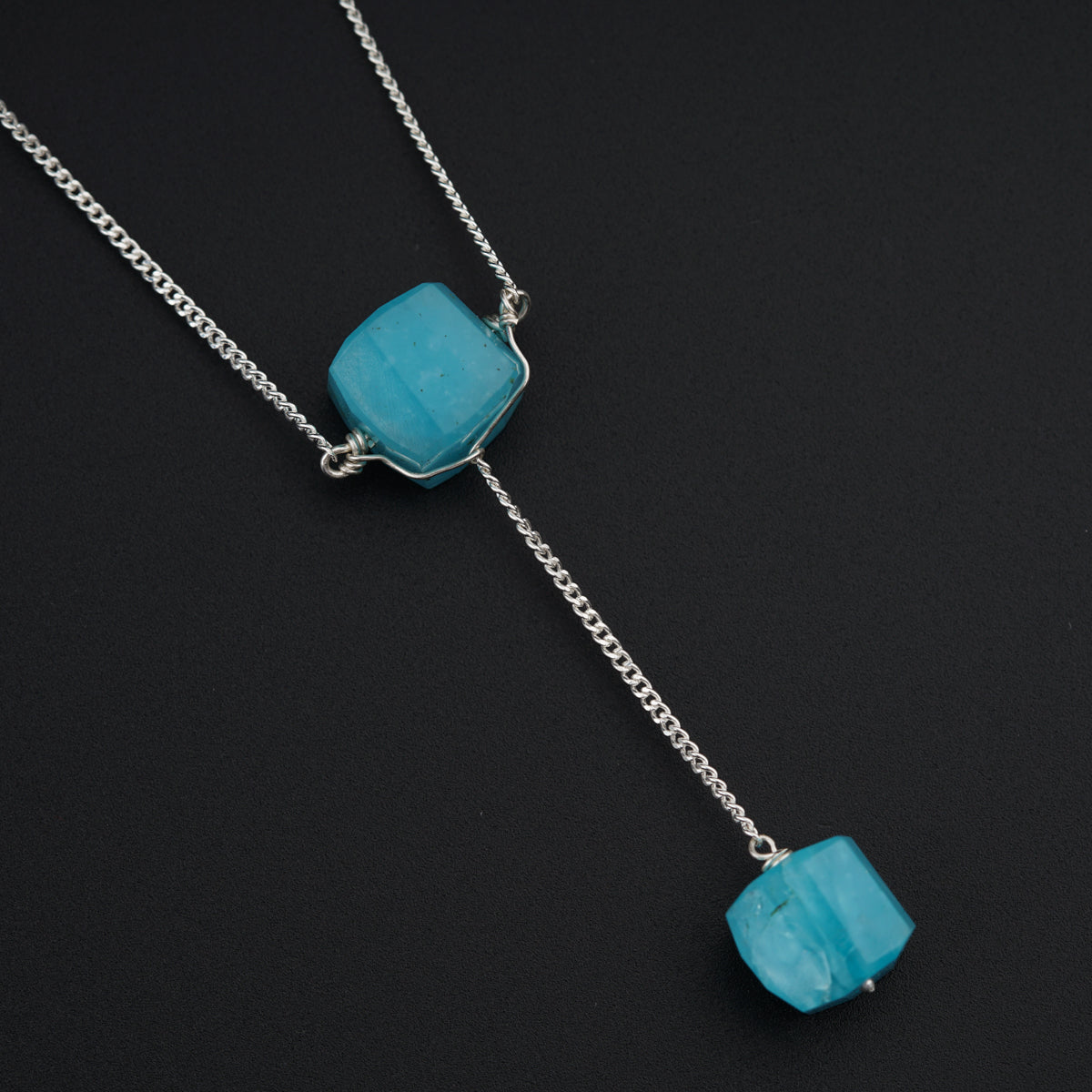 Silver Set with Larimar stones