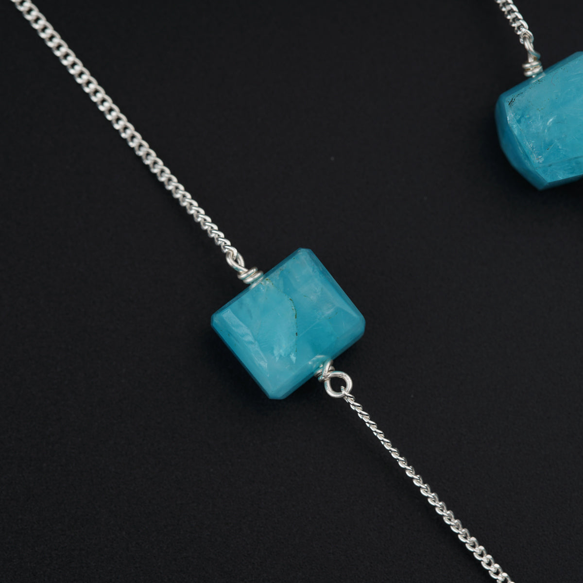 Silver Set with Larimar stones