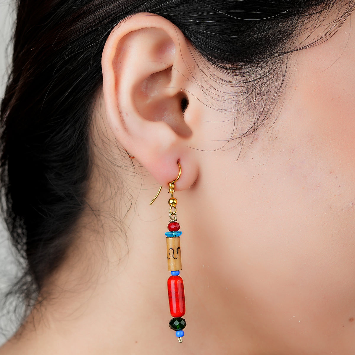 Multicolour Glass Bead Earrings