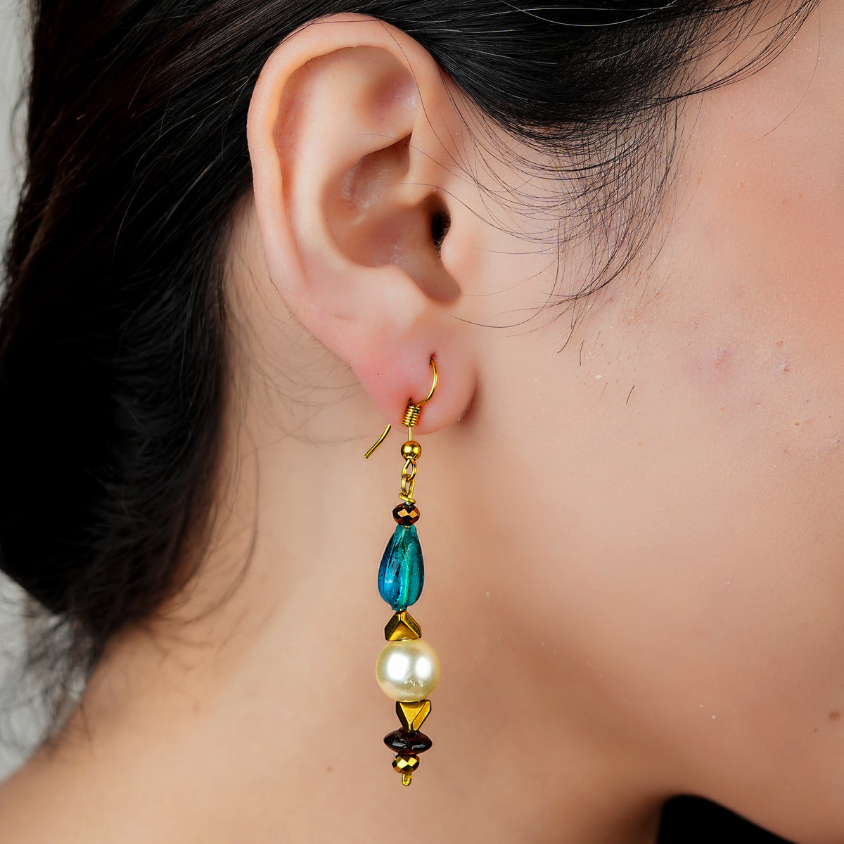Multicolour Glass Bead Earrings